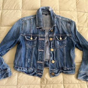 Cropped 3/4 sleeve AE denim jacket